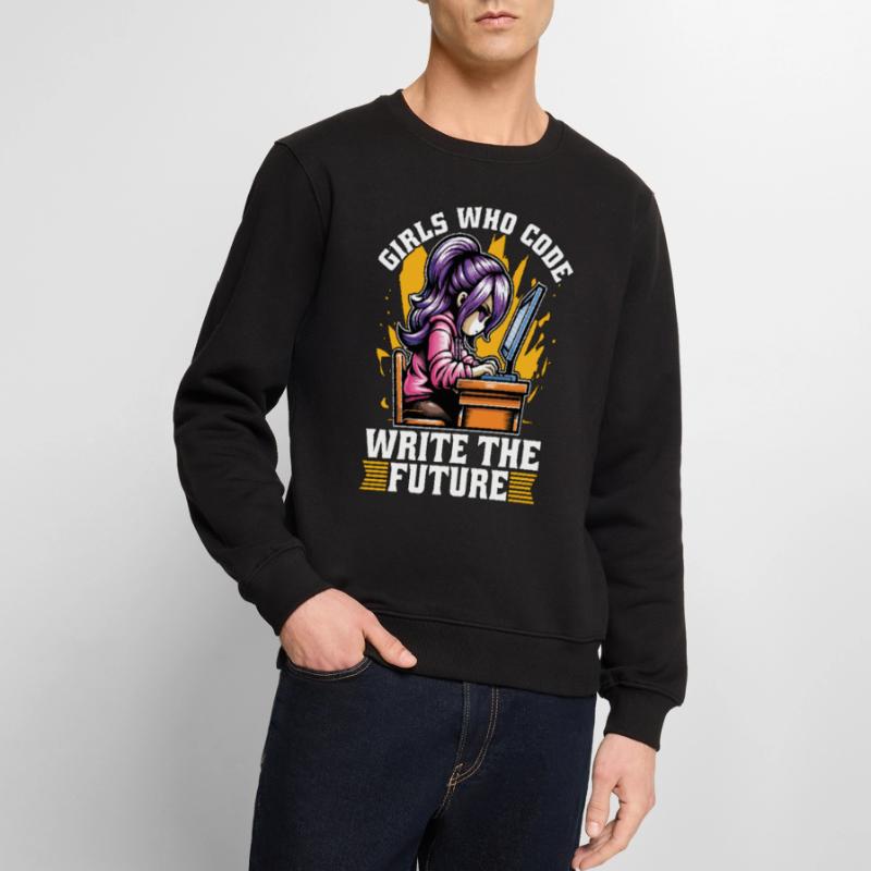 Coder Girls Who Code Write The Future Developer Männer Premium Bio Pullover