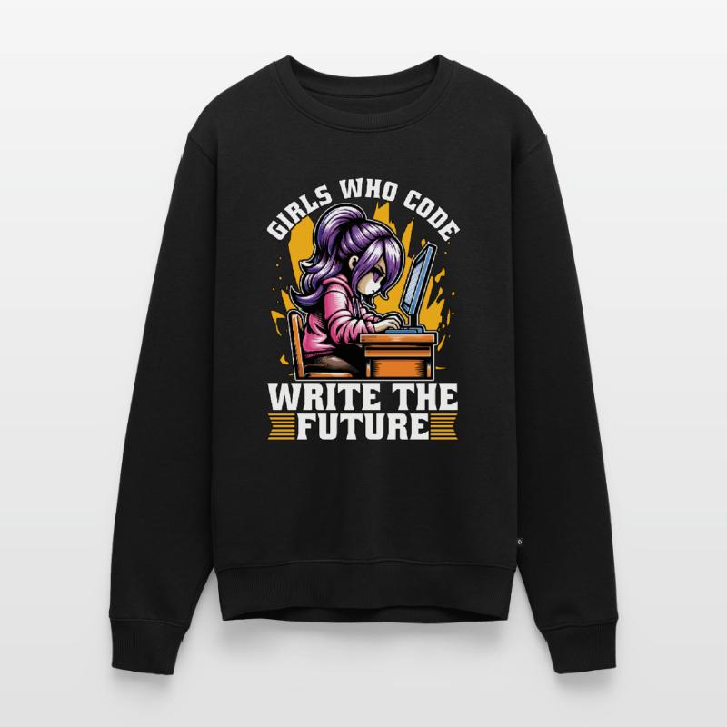 Coder Girls Who Code Write The Future Developer Männer Premium Bio Pullover