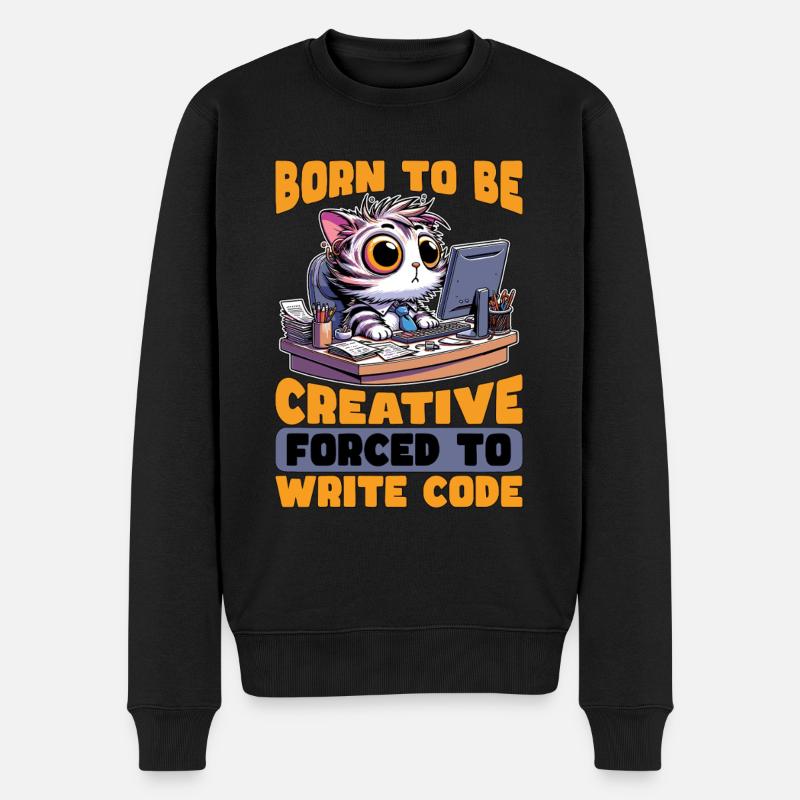 Codeur né pour être créatif Développeur Web Codeurs - Pull Premium bio Homme - noir