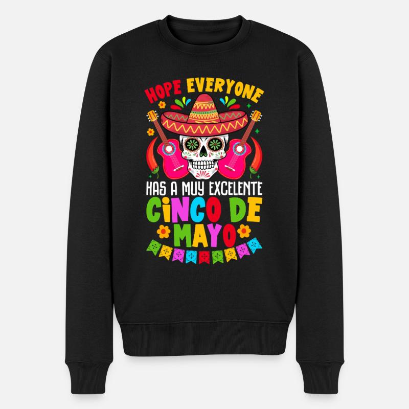 Cino de Mayo - Männer Premium Bio Pullover - Schwarz