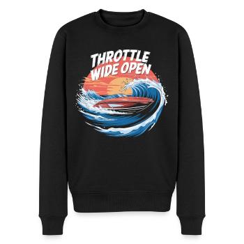 Speedboot Action Shirt - Männer Premium Bio Pullover - Schwarz - Vorne - Nico (187cm)