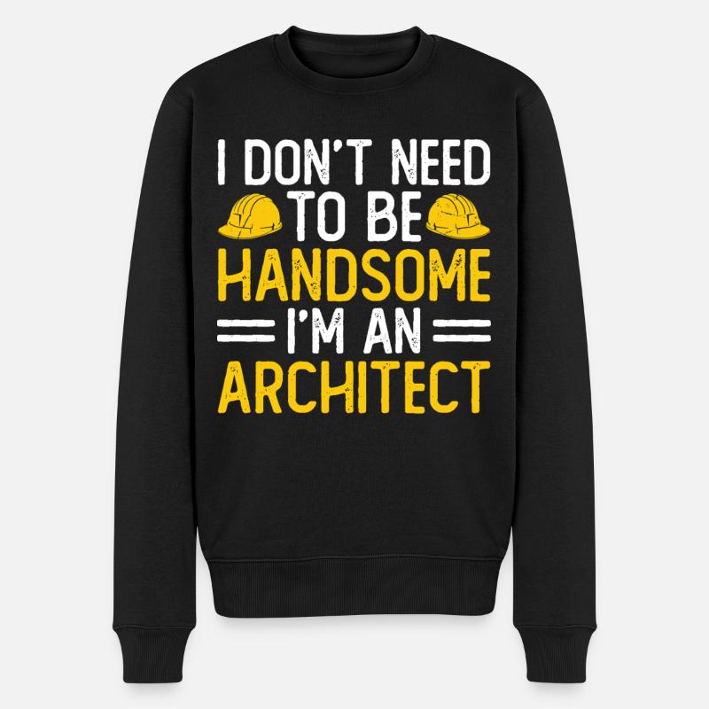 Architekt - Männer Premium Bio Pullover - Schwarz