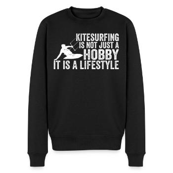 Le kitesurf n’est pas seulement un passe-temps, c’est un mode de vie - Pull Premium bio Homme - noir - Devant - Nico (187cm)