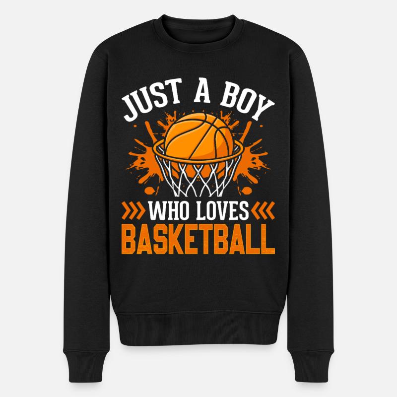 Basket-ball - Pull Premium bio Homme - noir