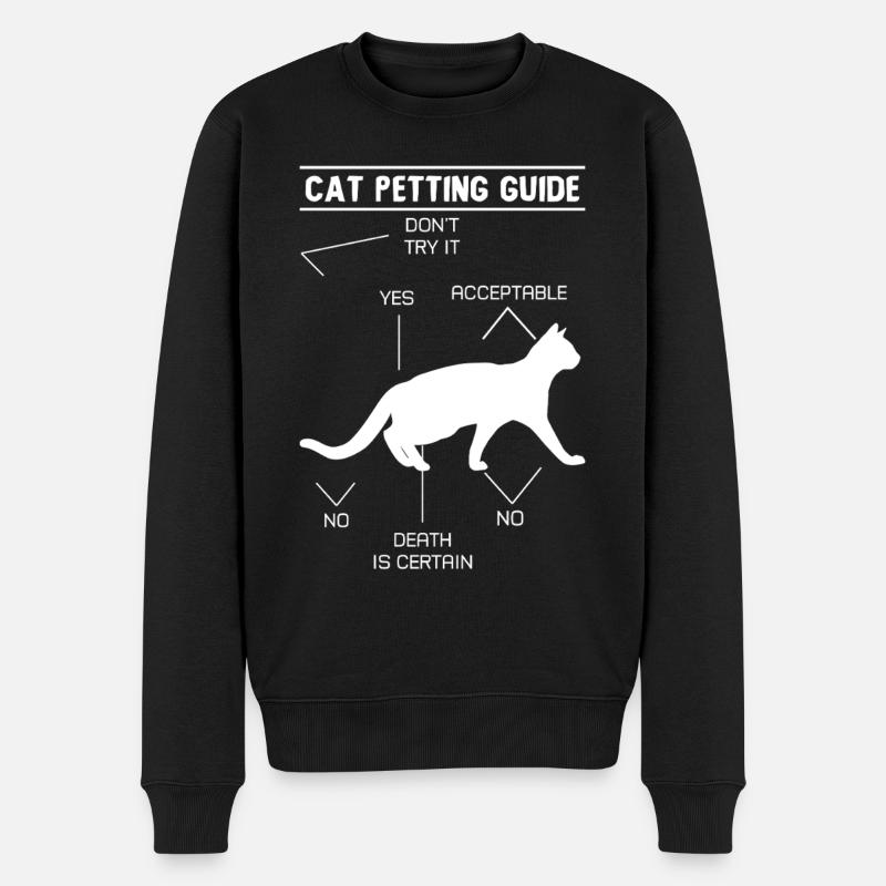 Guide de caresses pour chat - Pull Premium bio Homme - noir