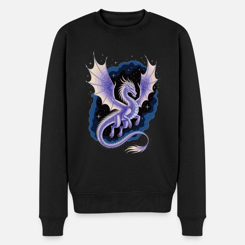 Dragon dans la galaxie - Pull Premium bio Homme - noir