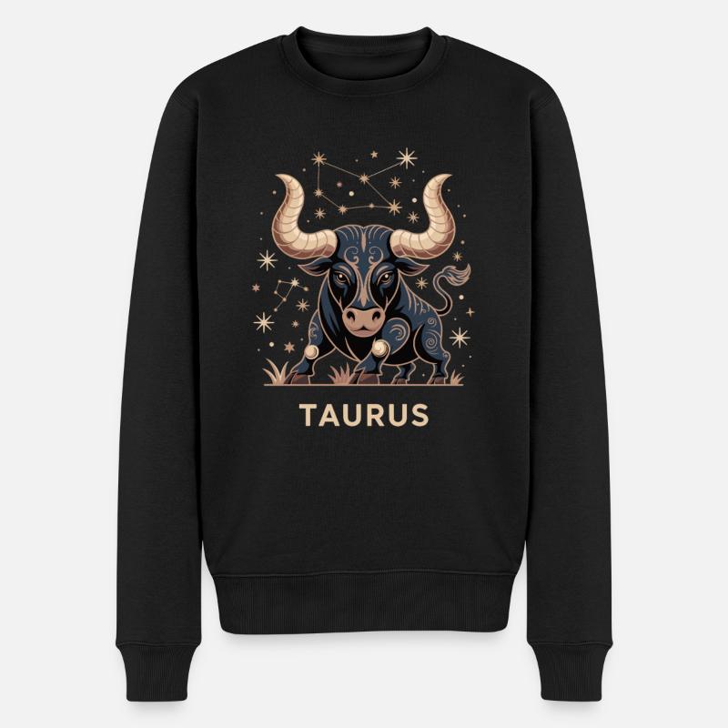 Signe du zodiaque Taureau - Pull Premium bio Homme - noir