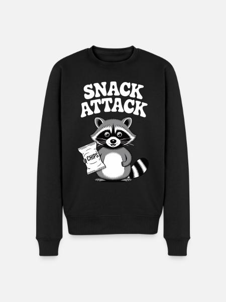 Chips et raton laveur - Pull Premium bio Homme - noir