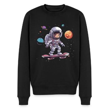 La vie de l’astronaute est meilleure lorsqu’il - Pull Premium bio Homme - noir - Devant - Nico (187cm)