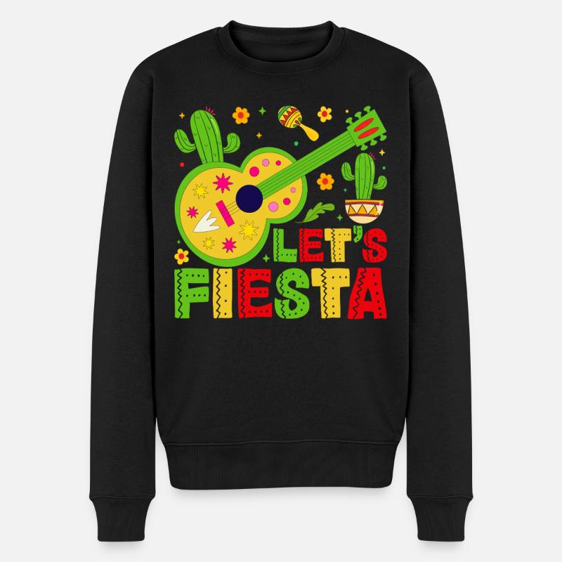 Let's Fiesta - Männer Premium Bio Pullover - Schwarz