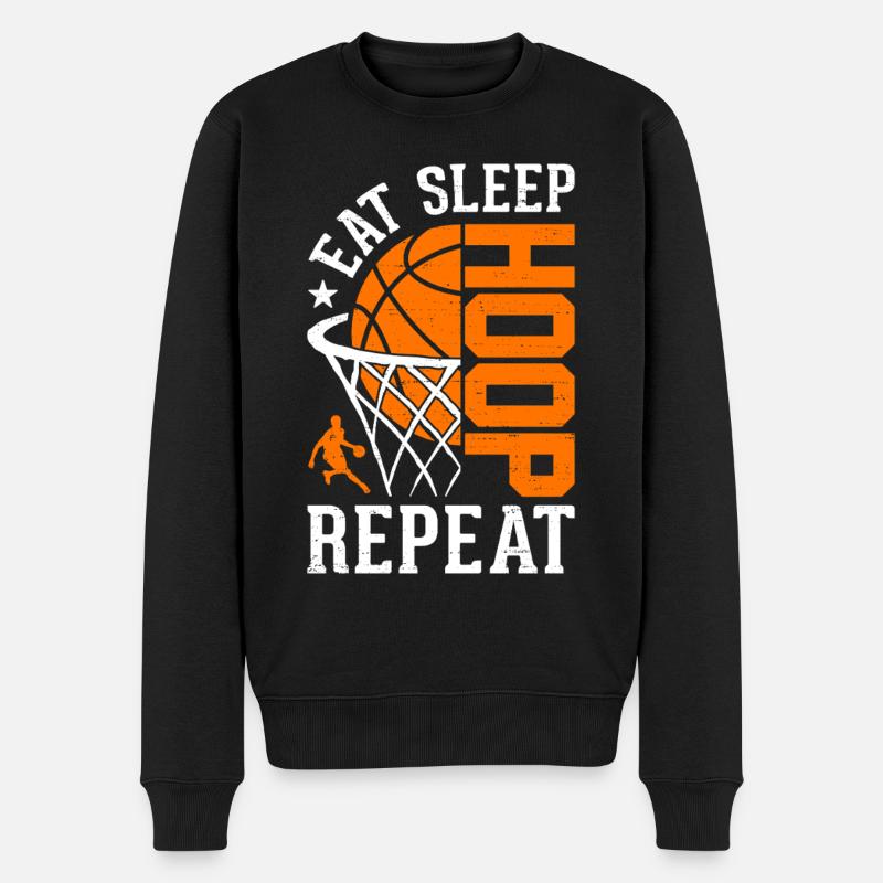 Basket-ball - Pull Premium bio Homme - noir