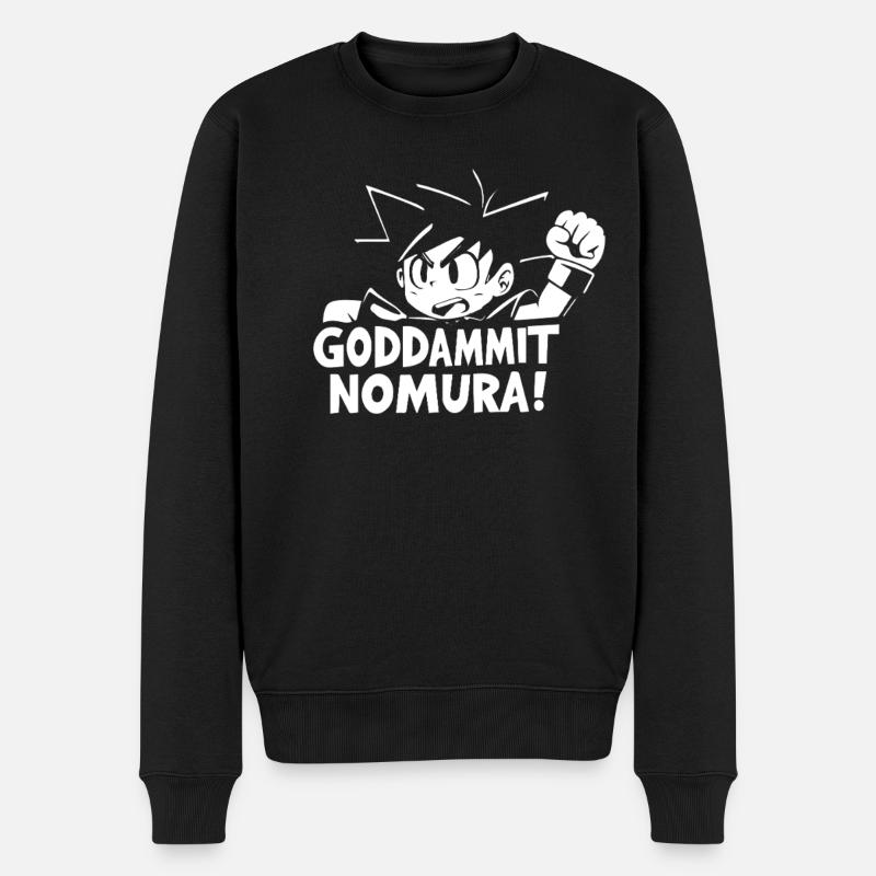 Goddammit Nomura – Chibi Design - Men's Premium Organic Jumper - black