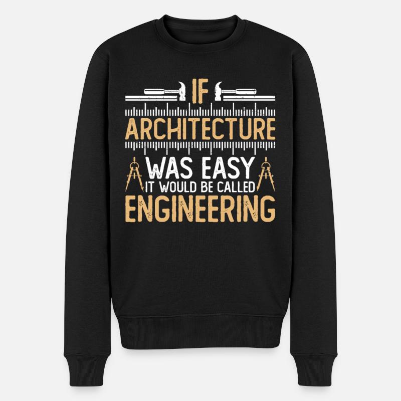 Architekt - Männer Premium Bio Pullover - Schwarz