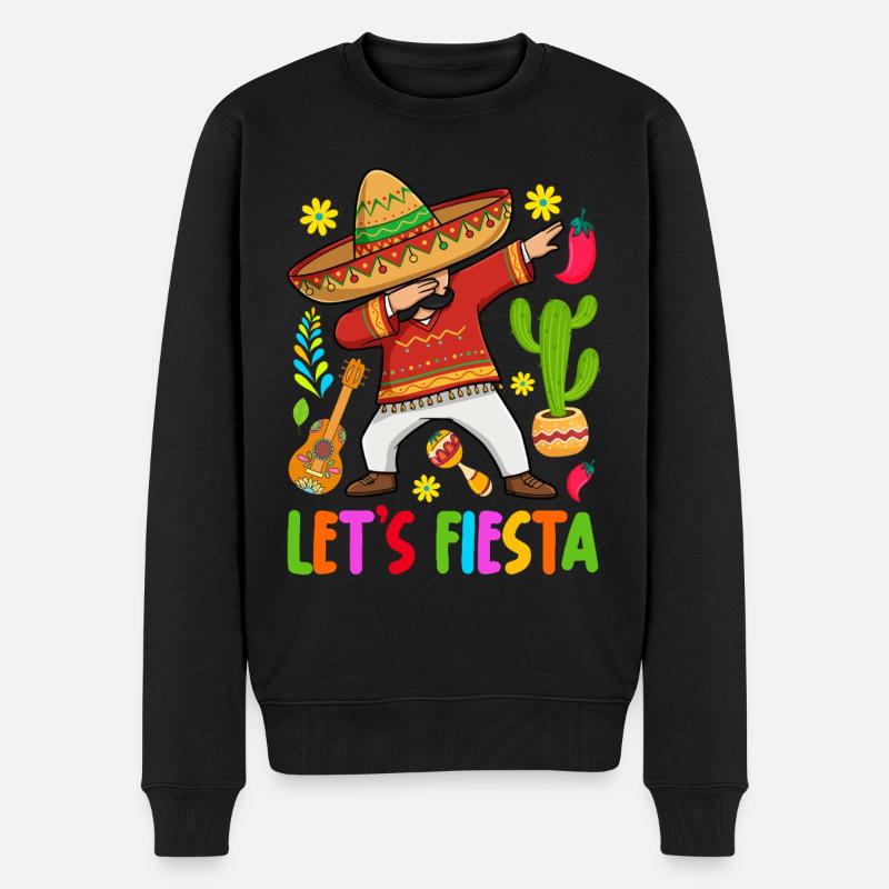 Let's Fiesta - Männer Premium Bio Pullover - Schwarz