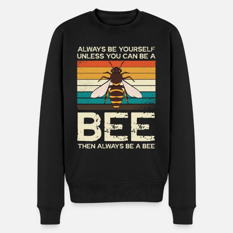 Immer Sei Du Selbst, Außer Du Kannst Eine Biene - Männer Premium Bio Pullover - Schwarz