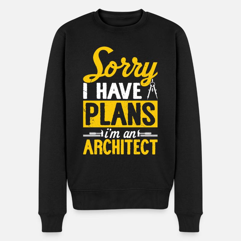 Architekt - Männer Premium Bio Pullover - Schwarz