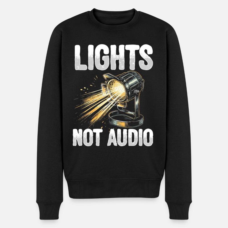 Lichttechniker Beleuchtungstechniker Lichttechnik - Männer Premium Bio Pullover - Schwarz