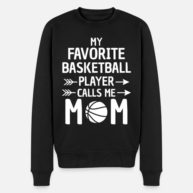 Basket-ball drôle disant maman - Pull Premium bio Homme - noir