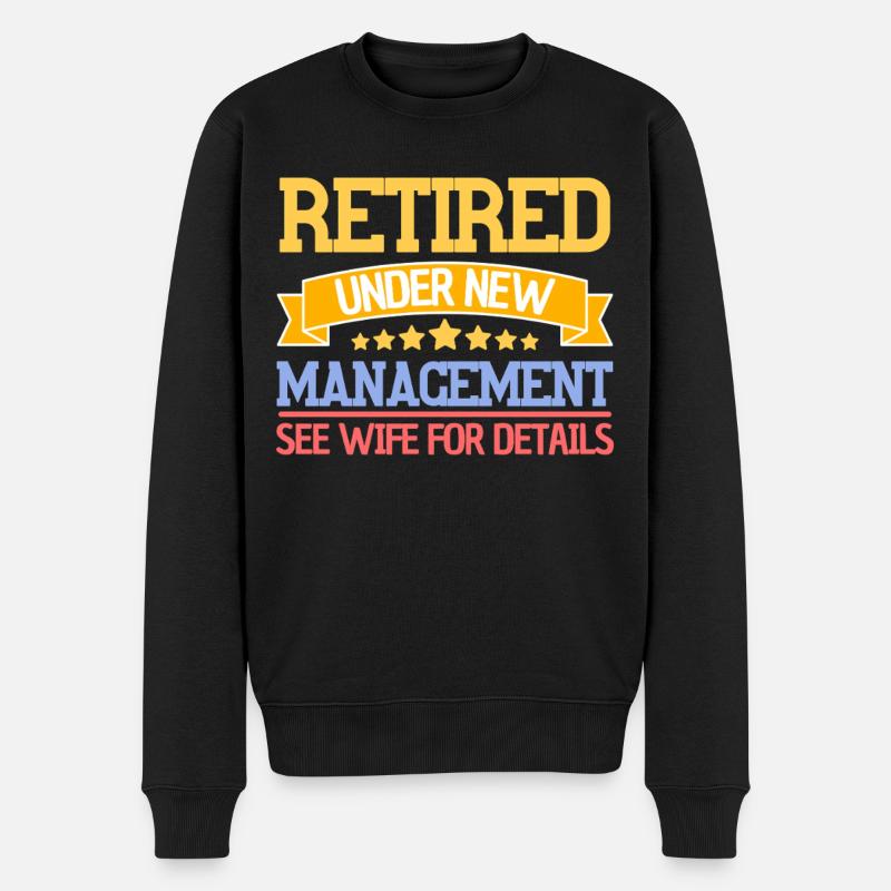 Lustiger Ruhestand Spruch Rentner - Männer Premium Bio Pullover - Schwarz