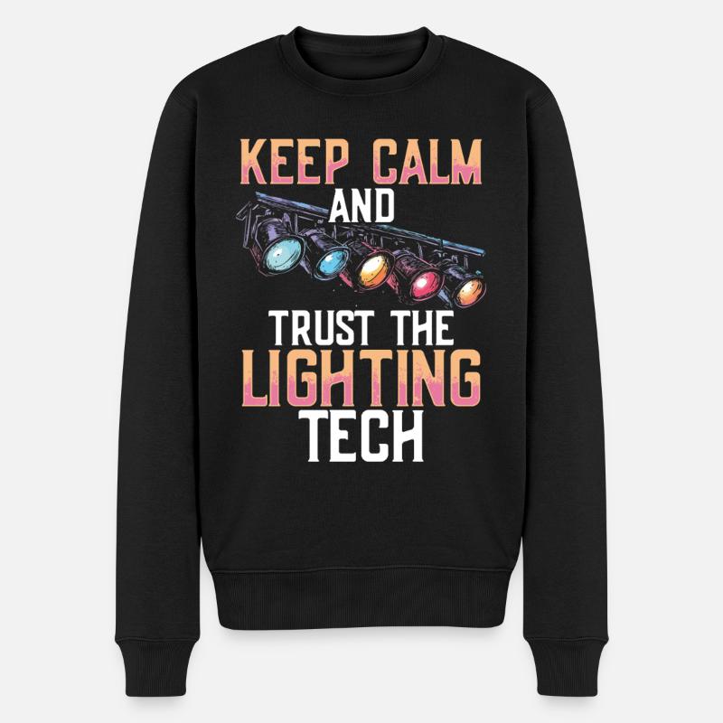 Lichttechniker Beleuchtungstechniker Lichttechnik - Männer Premium Bio Pullover - Schwarz
