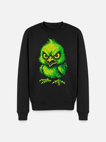 Angry Neon Chick Cartoon Style - Men's Premium Organic Jumper - black