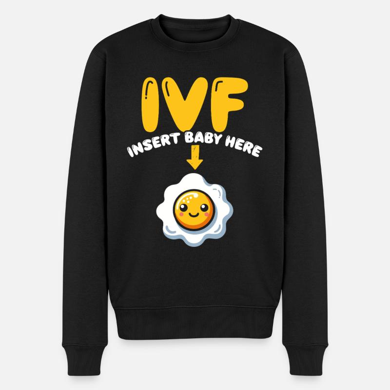 Bewusstsein für Unfruchtbarkeit IVF Befruchtung - Männer Premium Bio Pullover - Schwarz