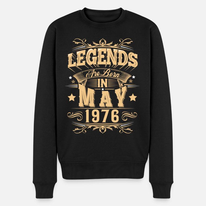 Mai 1976 Geburtstag Legende - Männer Premium Bio Pullover - Schwarz