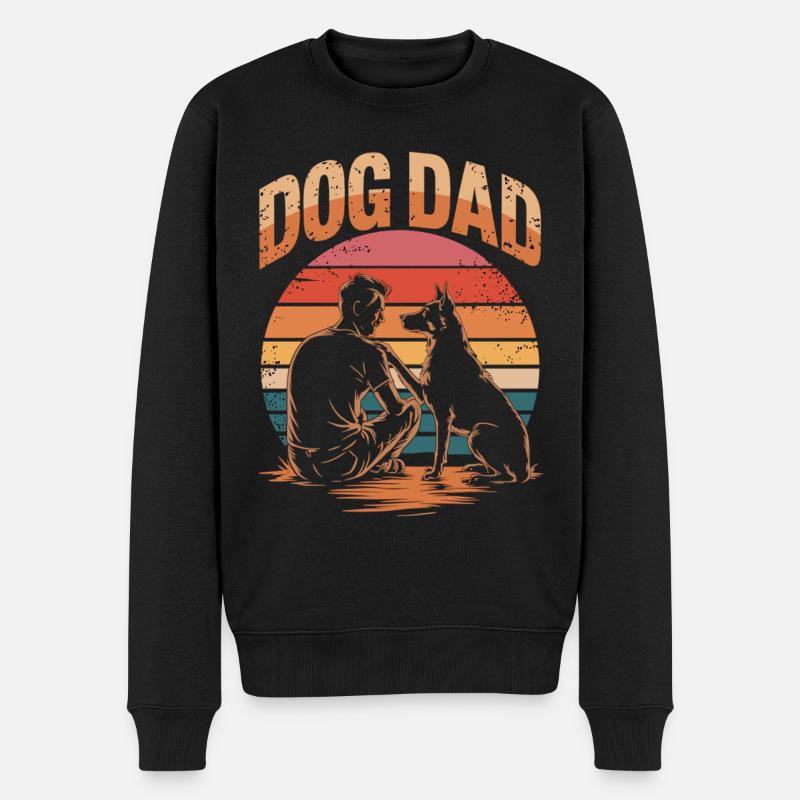 Stolzer Hundepapa - Dog Dad fürs Leben - Männer Premium Bio Pullover - Schwarz