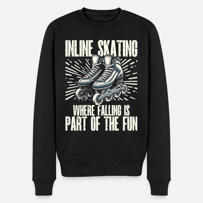 Inline Skating Rollerblading Inline Skates - Männer Premium Bio Pullover - Schwarz