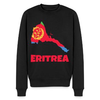 Eritrea Stolze Karte Mit Nationalsymbol - Männer Premium Bio Pullover - Schwarz - Vorne - Nico (187cm)
