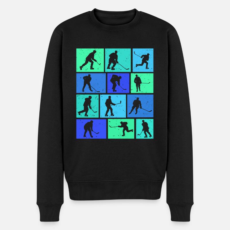 Hockey - Männer Premium Bio Pullover - Schwarz