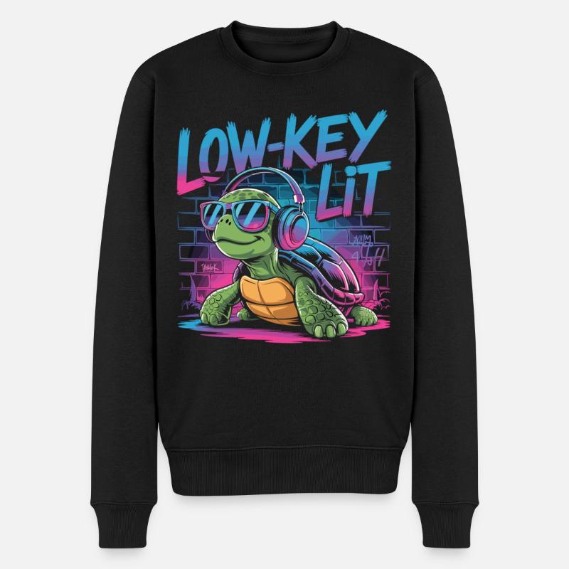 Tortue discrète - Pull Premium bio Homme - noir