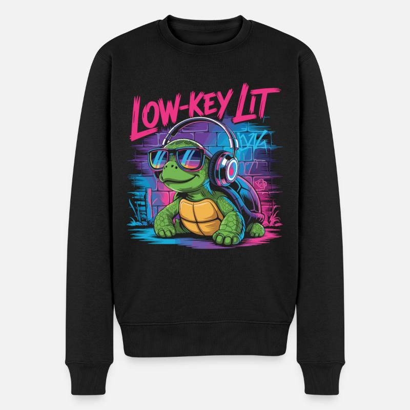 Tortue discrète - Pull Premium bio Homme - noir