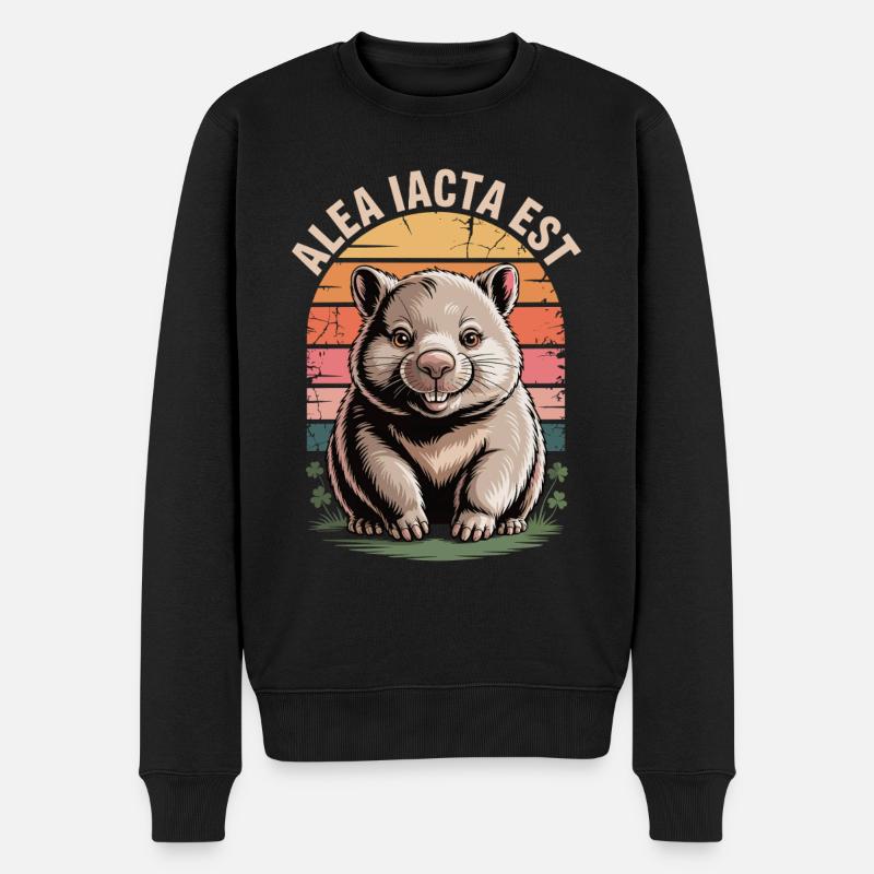 Alea iacta est Wombat - Pull Premium bio Homme - noir