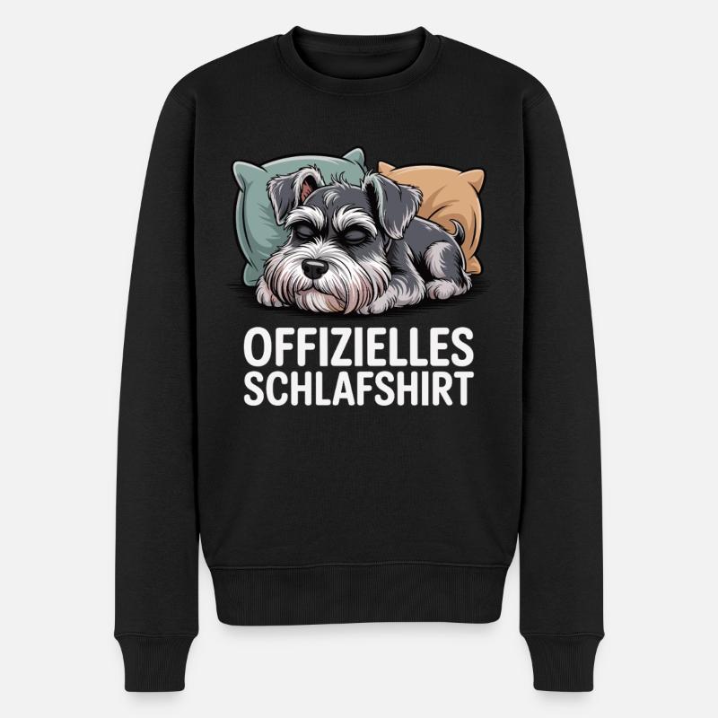 Offizielles Schlafshirt Schnauzer - Männer Premium Bio Pullover - Schwarz