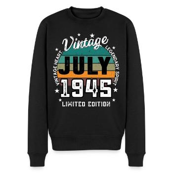Retro 80 Years Old Vintage June 1945 80th Birthday - Pull Premium bio Homme - noir - Devant - Nico (187cm)