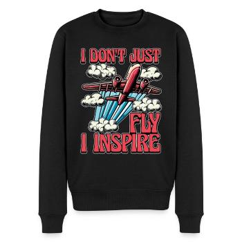 Flight Instructor I Don't Just Fly Pilot School - Men's Premium Organic Jumper - black - Front - Nico (187cm)