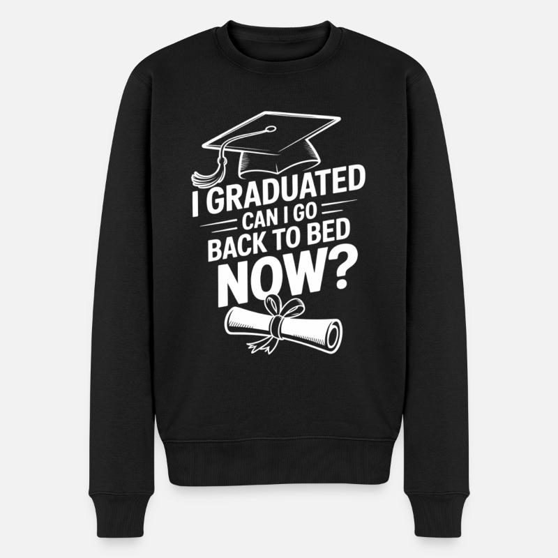 Schulabschluss Spruch Abitur Humor - Männer Premium Bio Pullover - Schwarz