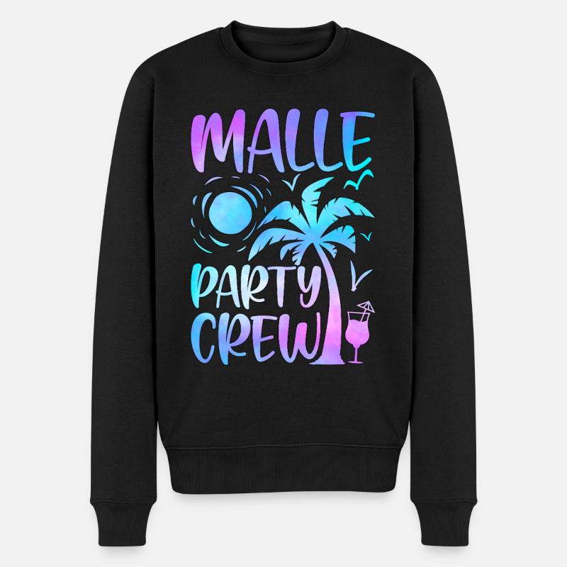 Malle Party Crew - Pull Premium bio Homme - noir