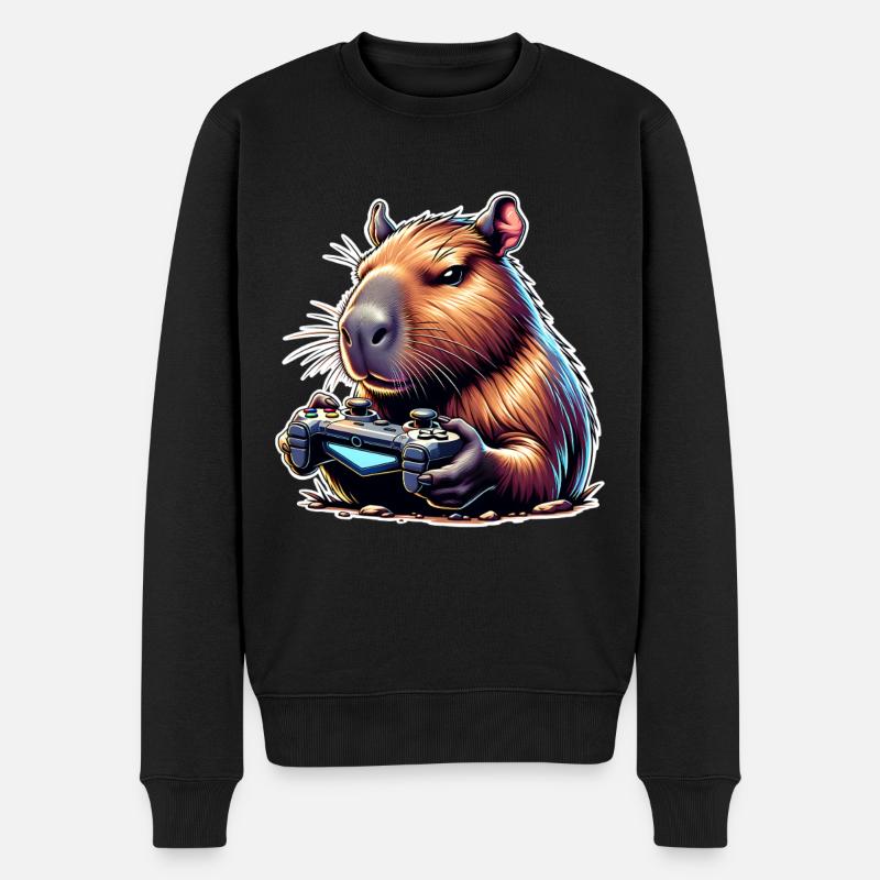 Jeux Capybara - Pull Premium bio Homme - noir
