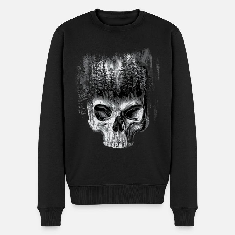Forêt de crâne - Pull Premium bio Homme - noir