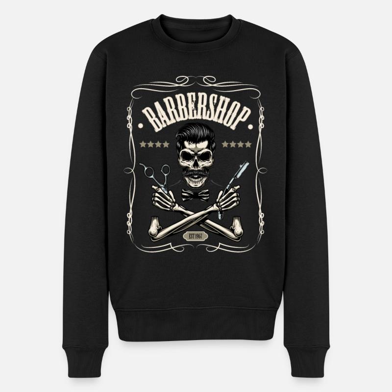 Barbershop coiffeur coiffeur coiffeur cadeau de coiffeur - Pull Premium bio Homme - noir