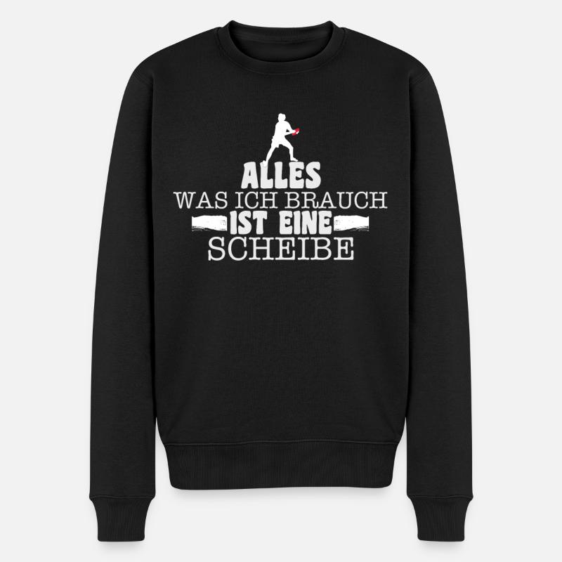 Frisbeespieler Frisbeescheibe Ultimate Frisbee - Männer Premium Bio Pullover - Schwarz