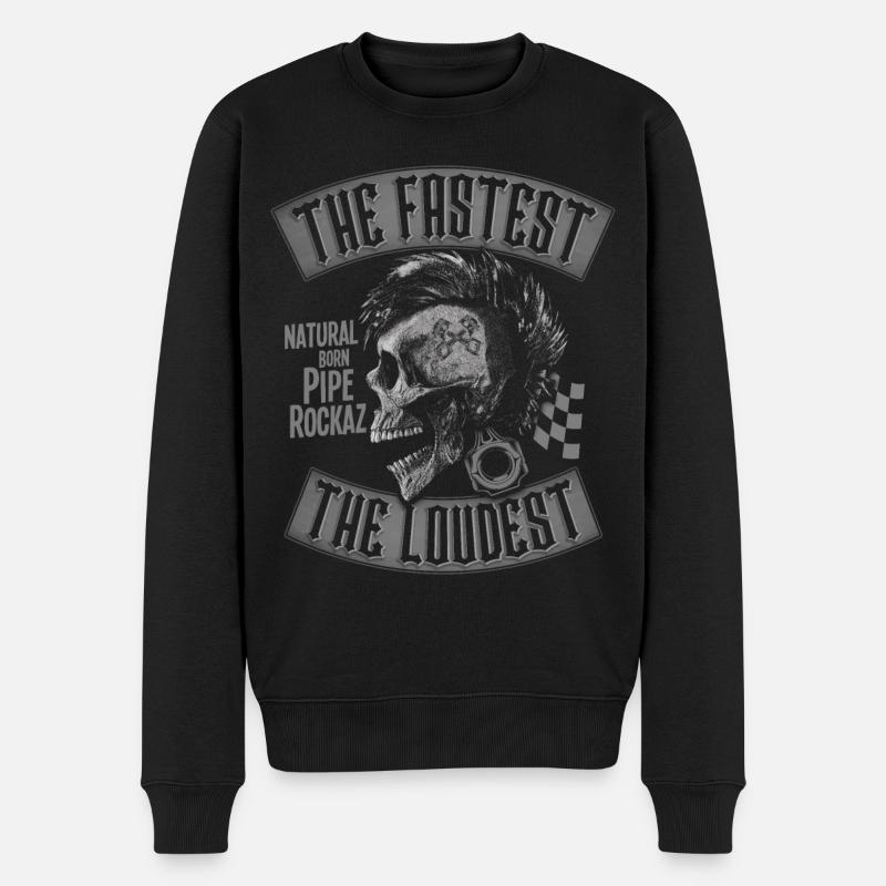 Pipe Rockaz - Männer Premium Bio Pullover - Schwarz