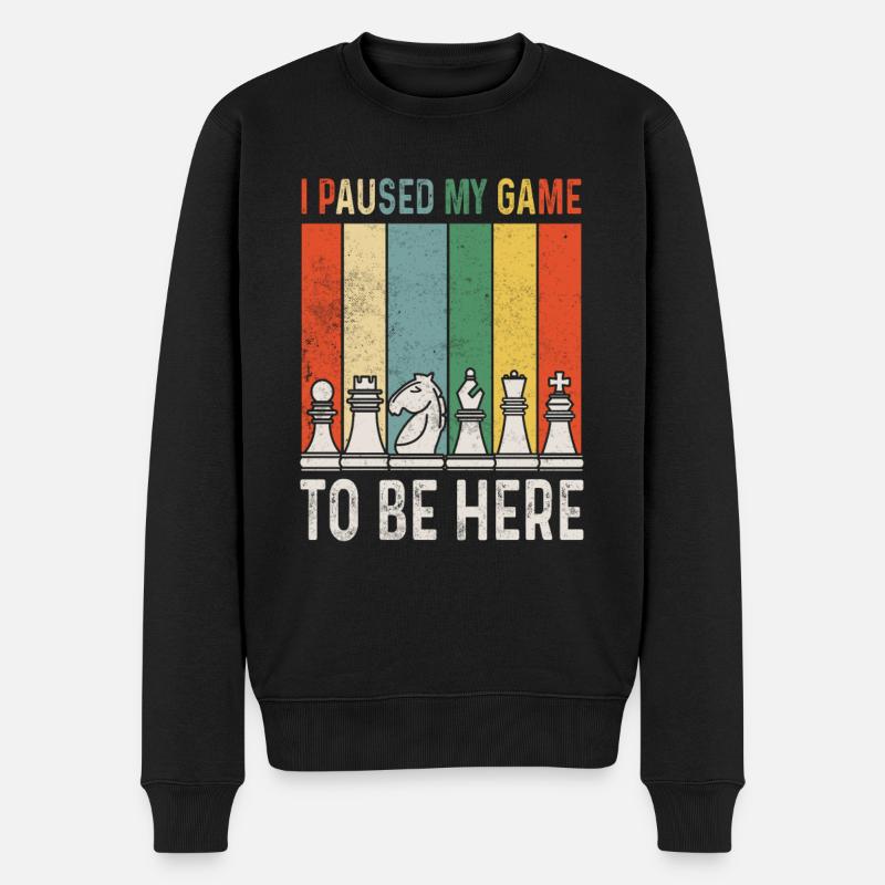 Échecs - Pull Premium bio Homme - noir