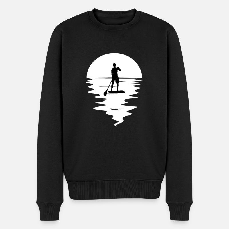 Stand up paddle Spruch - Männer Premium Bio Pullover - Schwarz