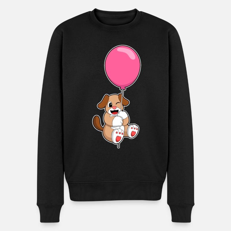Chien avec ballon - Pull Premium bio Homme - noir
