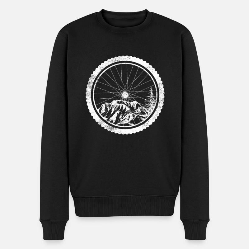 Mountainbike MTB Rad - Männer Premium Bio Pullover - Schwarz