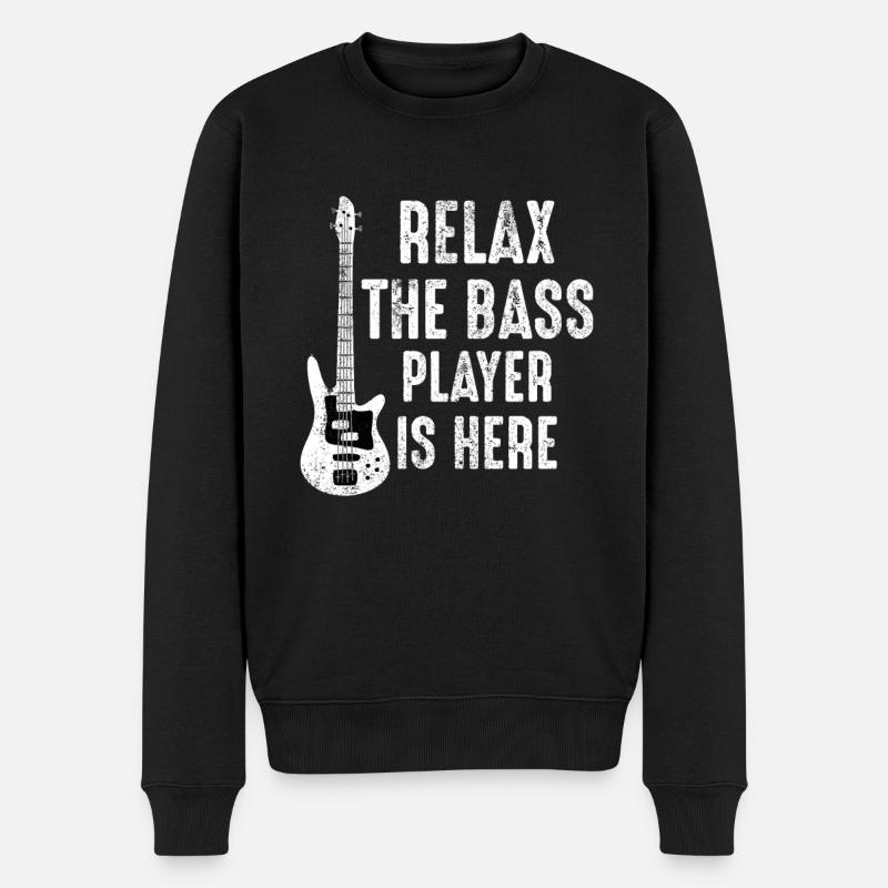 Bassgitarre Bassist - Männer Premium Bio Pullover - Schwarz