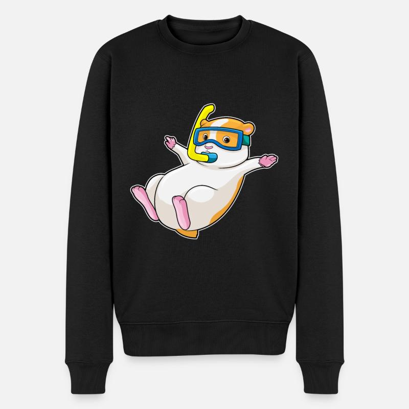 Hamster en plongée en apnée - Pull Premium bio Homme - noir